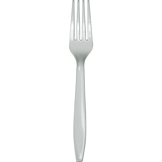 Shimmering Silver Bulk Plastic Forks 600 ct