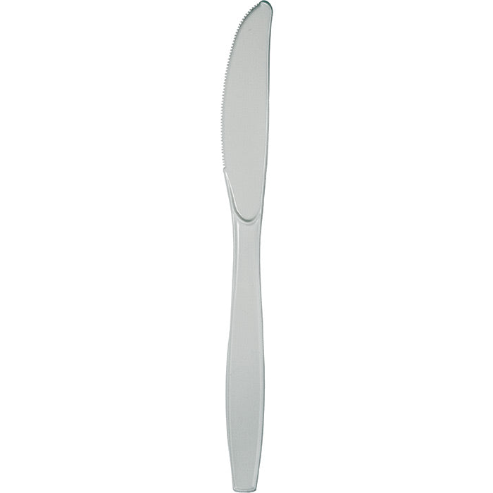 Shimmering Silver Bulk Plastic Knives 600 ct