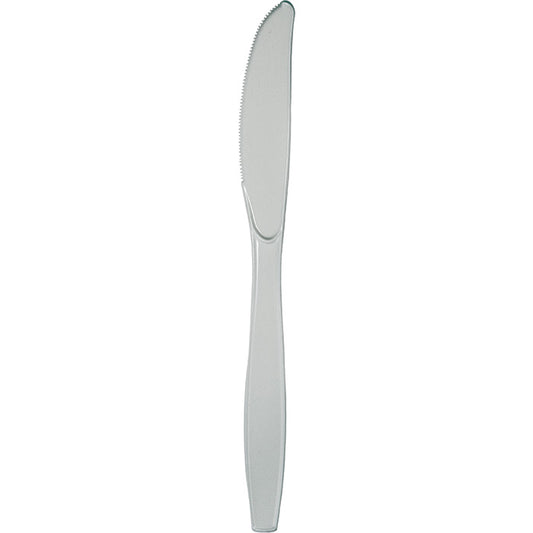 Shimmering Silver Bulk Plastic Knives 600 ct