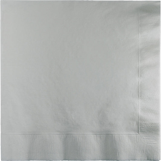 Shimmering Silver Dinner Napkins 3-Ply 250 ct