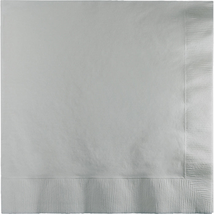 Shimmering Silver Luncheon Napkins 3-Ply 500 ct