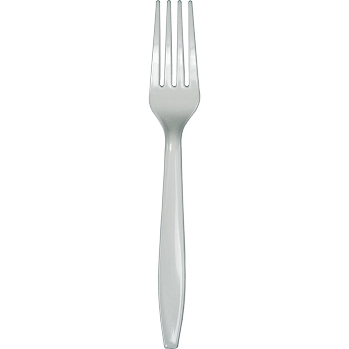 Shimmering Silver Plastic Forks 288 ct