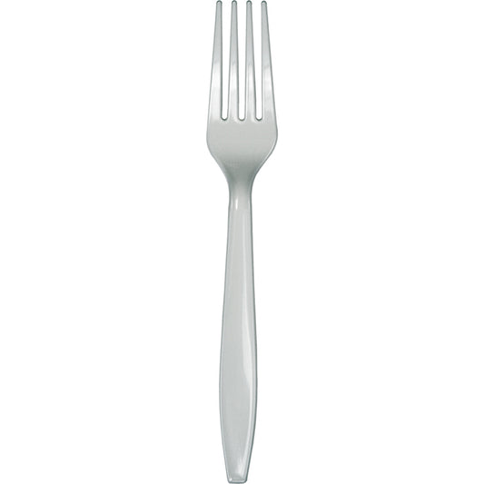 Shimmering Silver Plastic Forks 288 ct