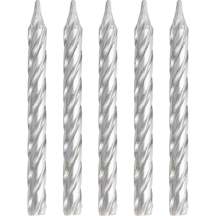 Silver Birthday Candles 288 ct