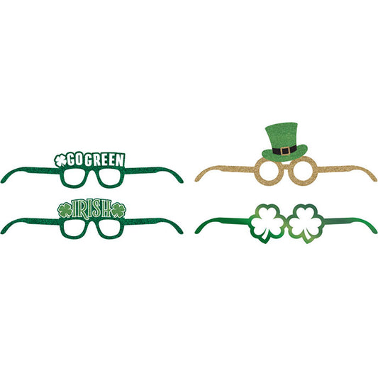 St. Patrick's Day Deluxe Paper Eyeglasses 24 ct