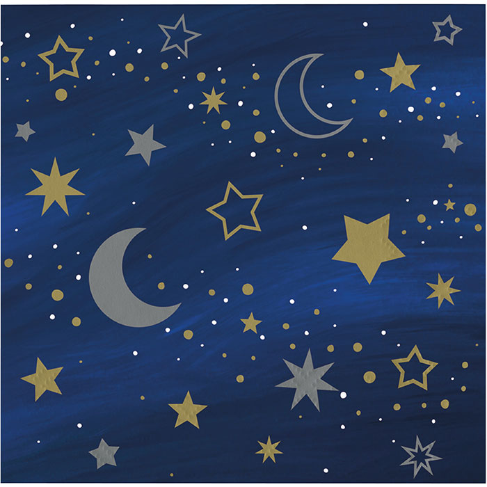 Starry Night Beverage Napkins 192 ct