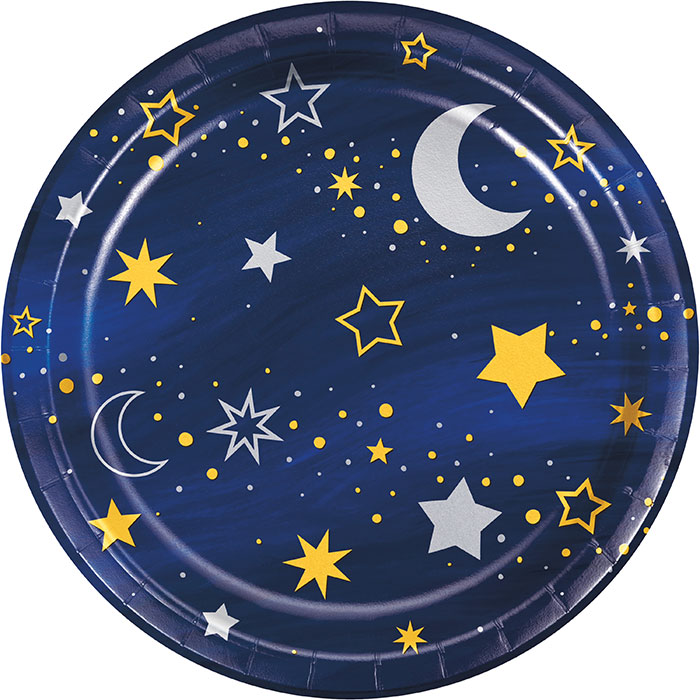 Starry Night Dessert Plates 96 ct