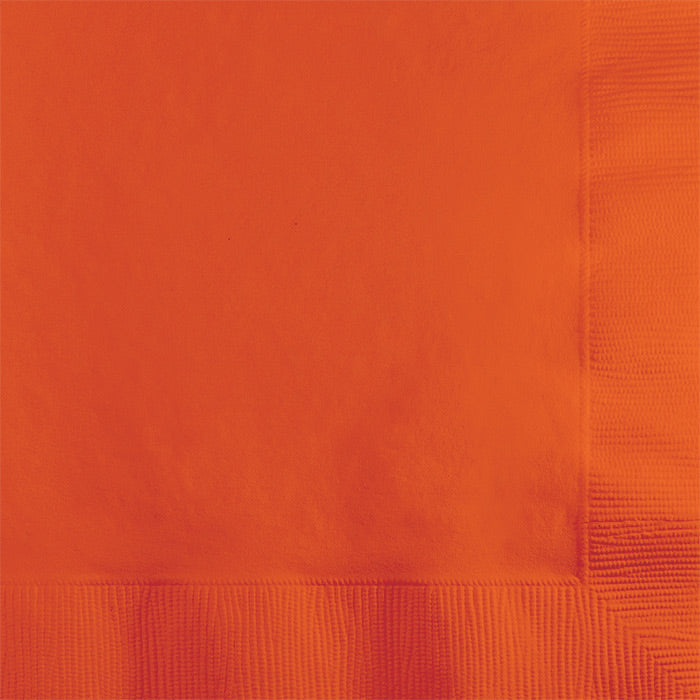 Sunkissed Orange 2-Ply Beverage Napkins 600 ct