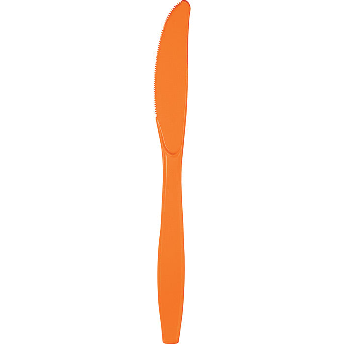 Sunkissed Orange Bulk Plastic Knives 600 ct