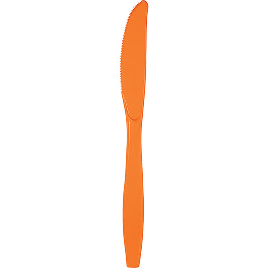 Sunkissed Orange Bulk Plastic Knives 600 ct