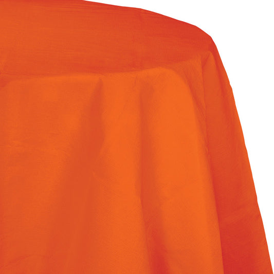 Sunkissed Orange Octy-Round Paper Tablecloths 12 ct