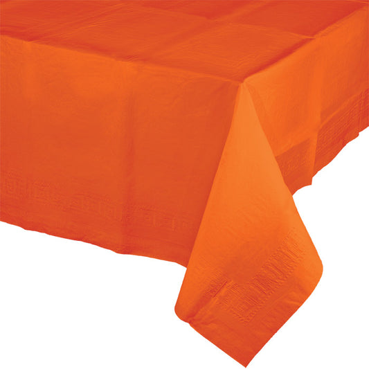 Sunkissed Orange Paper Tablecloths 6 ct