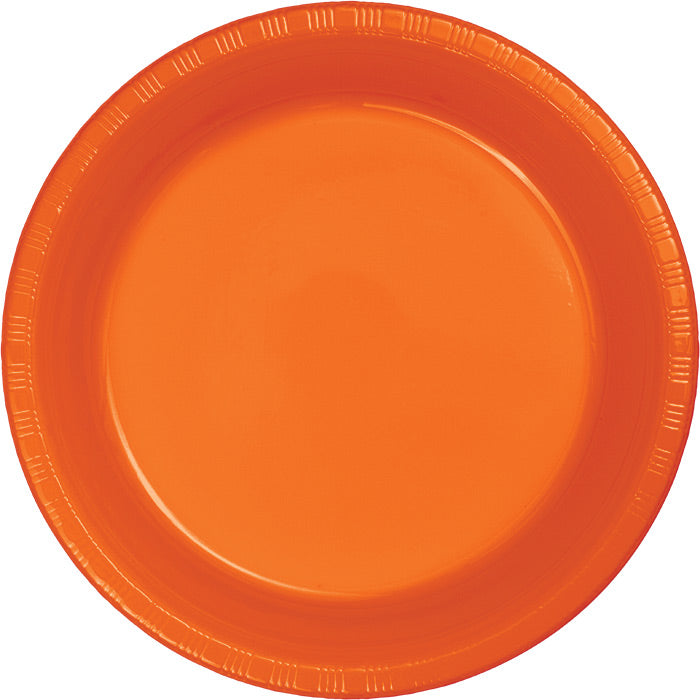 Sunkissed Orange Plastic Dessert Plates 240 ct