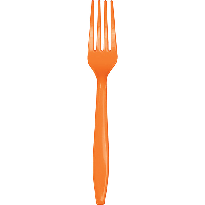 Sunkissed Orange Plastic Forks 288 ct