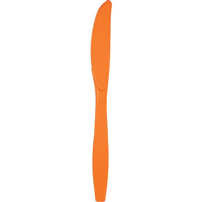 Sunkissed Orange Plastic Knives 288 ct