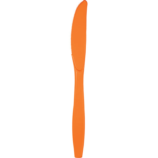 Sunkissed Orange Plastic Knives 288 ct