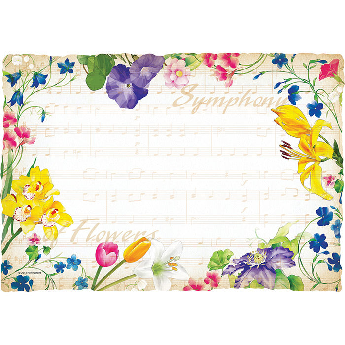 Symphony Flowers Musical Placemats 1,000 ct