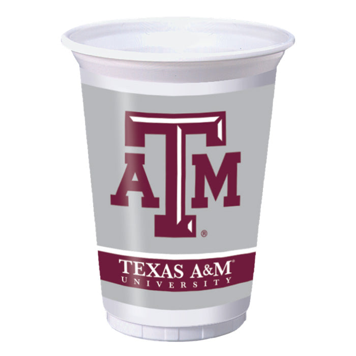 Texas A&M 20 oz Plastic Cups 96 ct