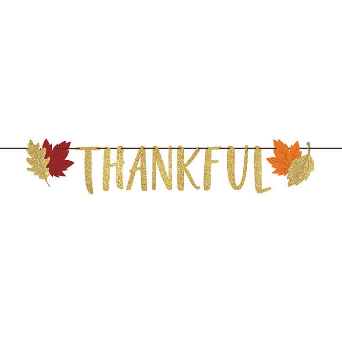 Thankful Thanksgiving Banner 12 ct