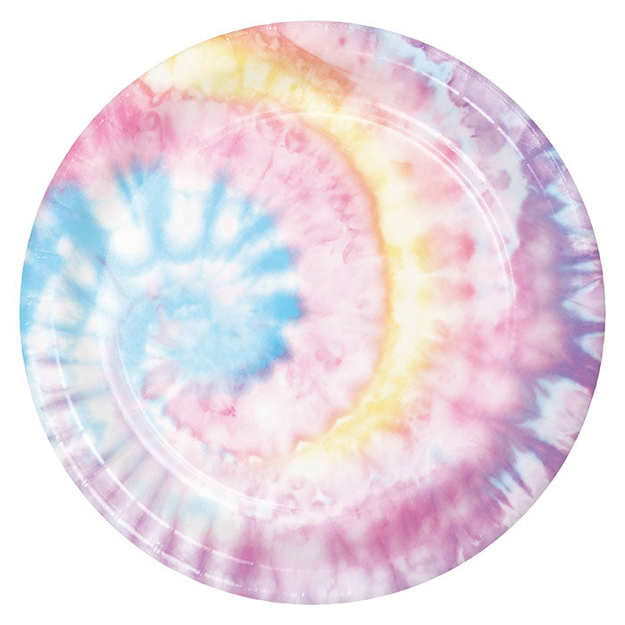 Tie Dye Party Dinner Plates 96 ct