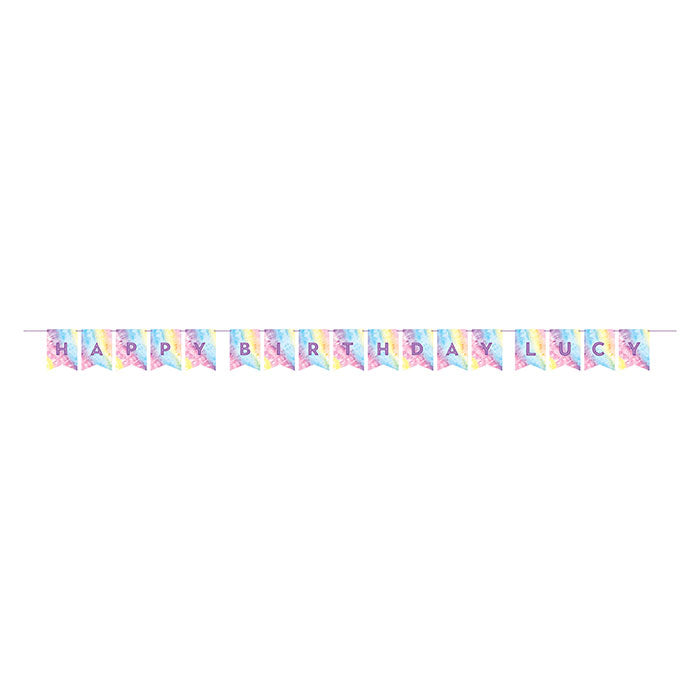 Tie Dye Party Happy Birthday Banners 12 ct