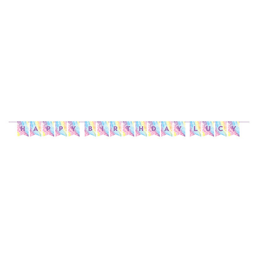 Tie Dye Party Happy Birthday Banners 12 ct