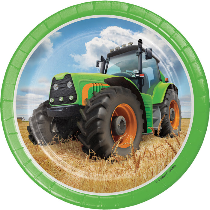 Tractor Time Dessert Plates 96 ct