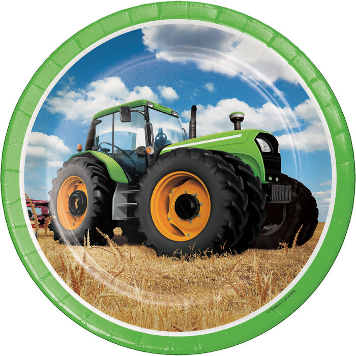 Tractor Time Dinner Plates 96 ct