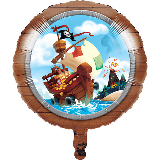 Treasure Island Pirate Mylar Balloons 10 ct