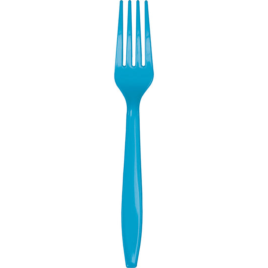 Turquoise Plastic Forks 288 ct