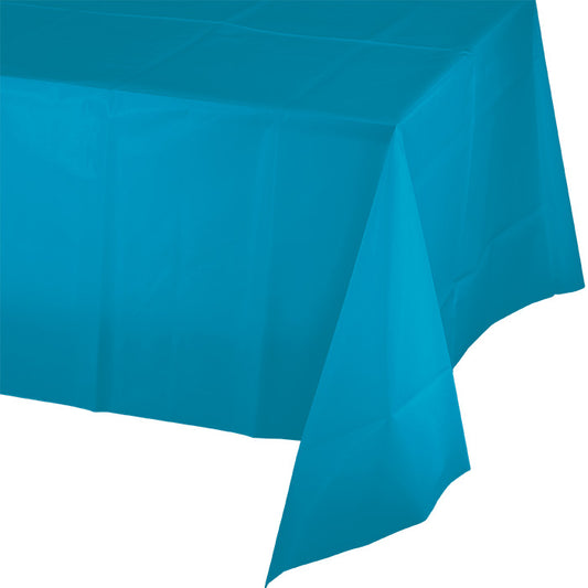 Turquoise Plastic Tablecloths 12 ct