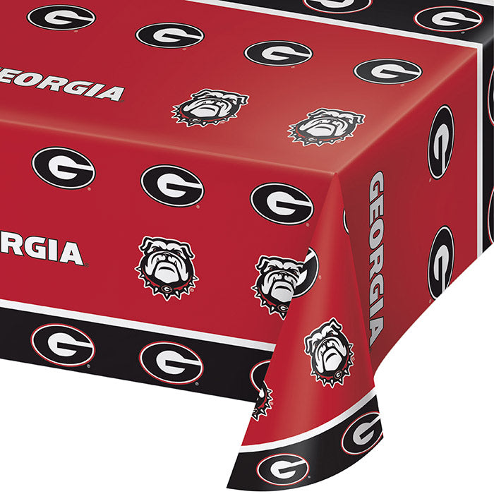 University of Georgia Plastic Tablecloths 12 ct