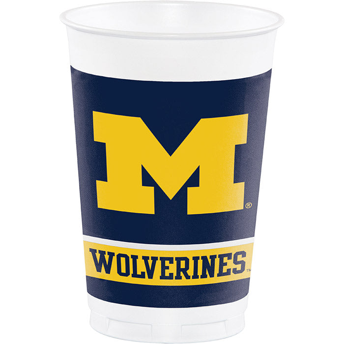 University of Michigan 20 oz Plastic Cups 96 ct