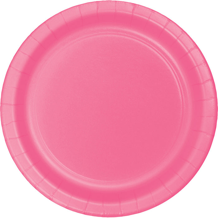 Value Friendly Candy Pink Dessert Plates 96 ct