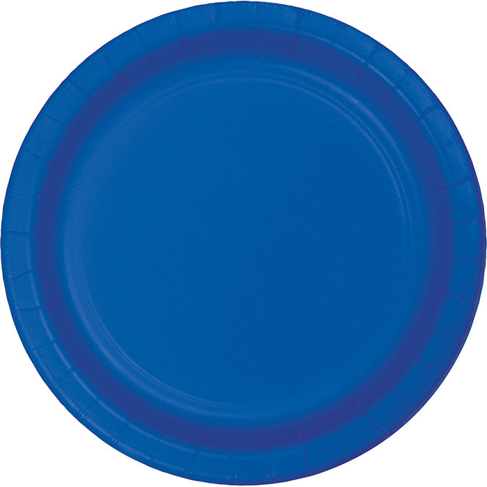 Value Friendly Cobalt Blue Dessert Plates 96 ct