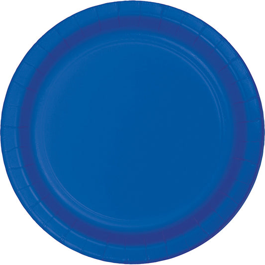 Value Friendly Cobalt Blue Dessert Plates 96 ct