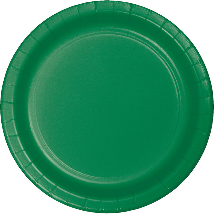 Value Friendly Emerald Green Dessert Plates 96 ct