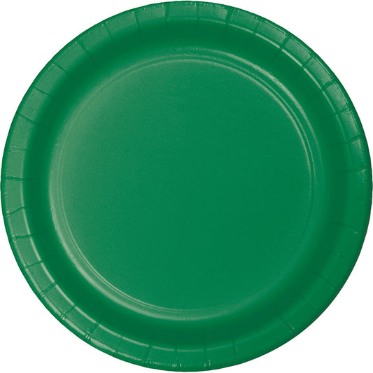 Value Friendly Emerald Green Dessert Plates 96 ct