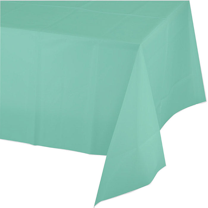 Value Friendly Fresh Mint Green Plastic Tablecloth 12 ct