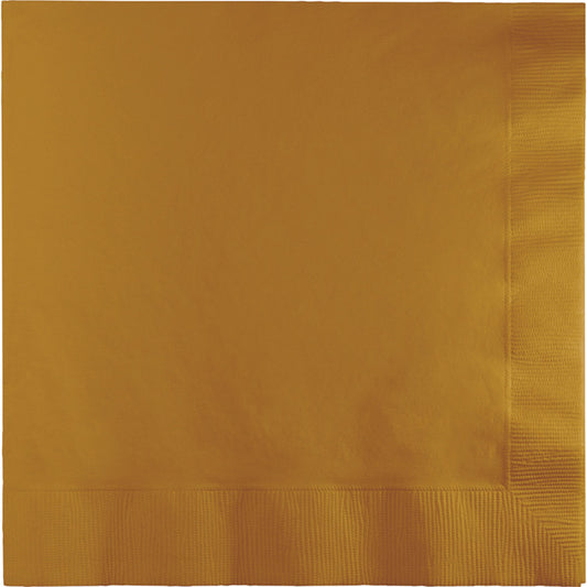 Value Friendly Glittering Gold Luncheon Napkins 240 ct