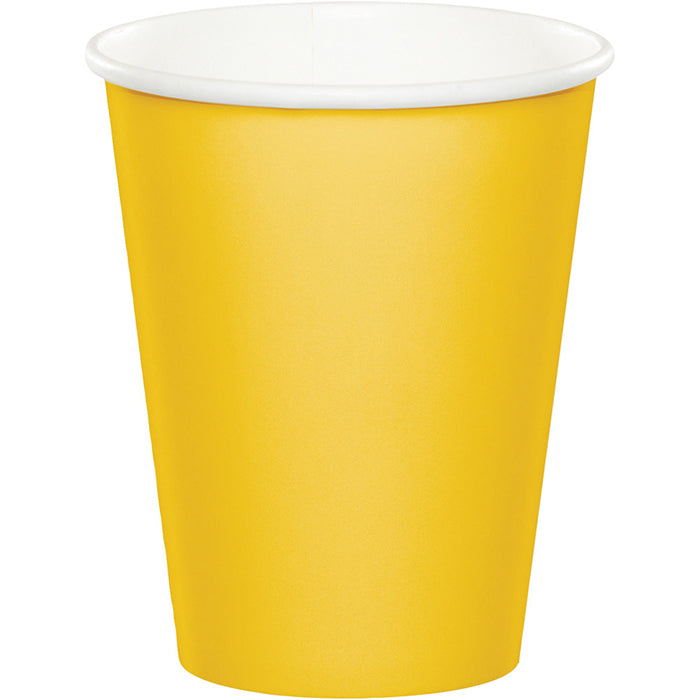 Value Friendly School Bus Yellow 9 oz Hot & Cold Cups 96 ct