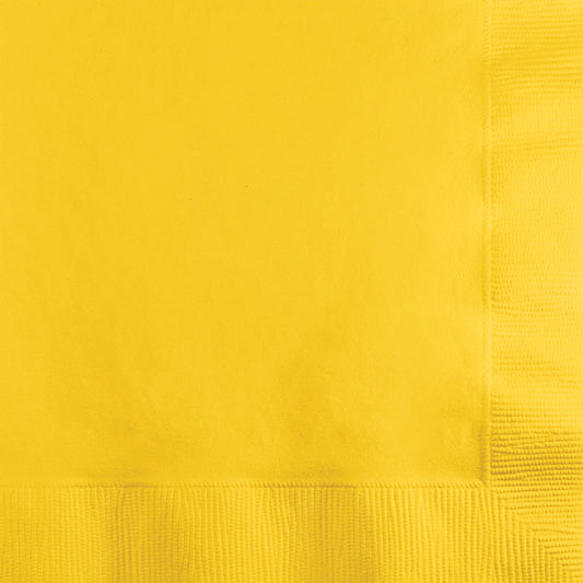 Value Friendly School Bus Yellow Beverage Napkins 240 ct