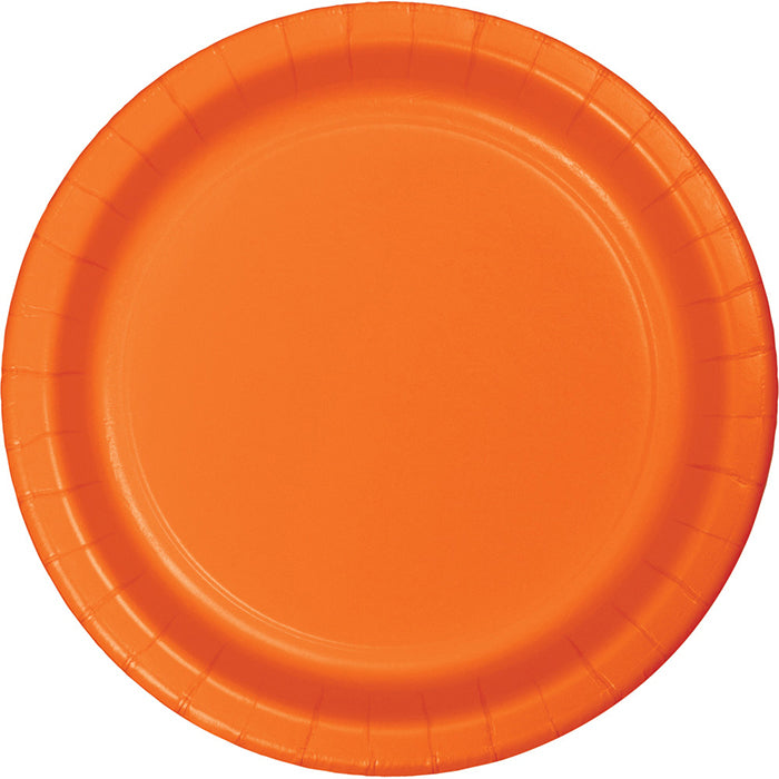 Value Friendly Sunkissed Orange Dessert Plates 96 ct