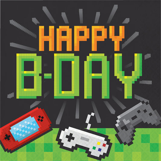 Video Games Party Birthday Luncheon Napkins 192 ct