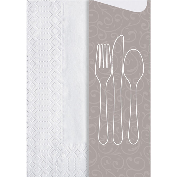 Vines Cutlery Pouches with Napkin 600 ct