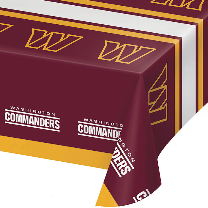 Washington Commanders Plastic Tablecloths 12 ct