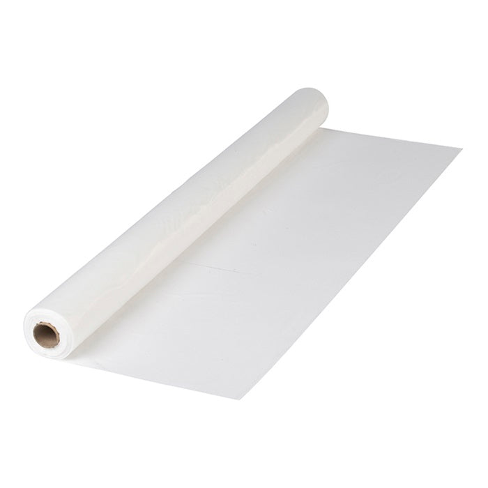 White 40" x 300' Plastic Banquet Table Roll 1 ct