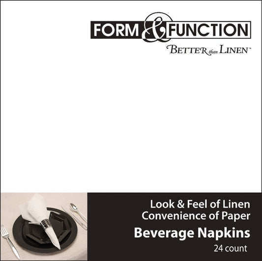 White Better than Linen Beverage Napkins 288 ct