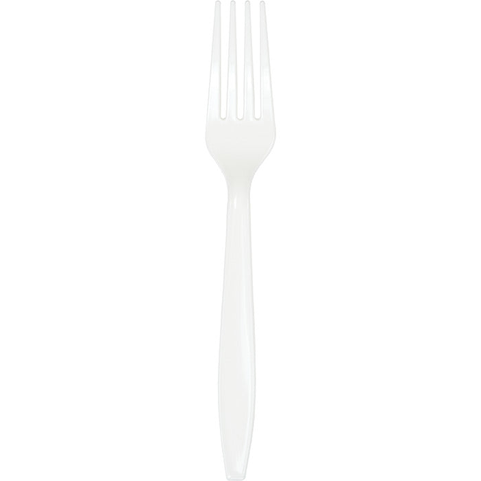 White Bulk Plastic Forks 600 ct