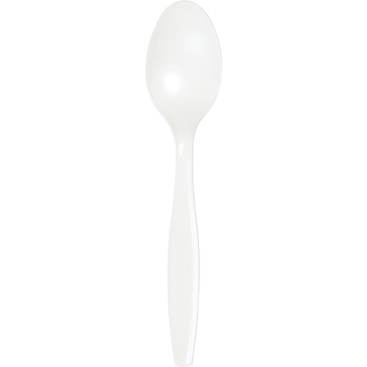 White Bulk Plastic Spoons 600 ct